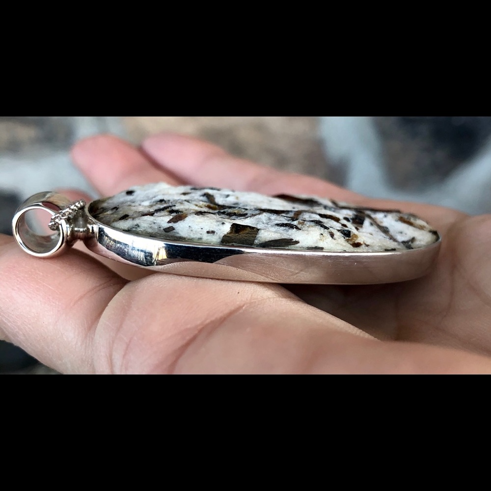 Sterling Silver Astrophyllite Pendant - Picture 4 of 7